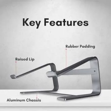 Premium Aluminum Macally Laptop Stand for Any Device