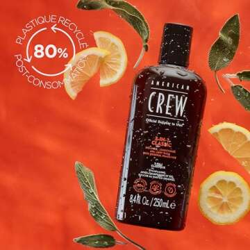 American Crew Shampoo, Conditioner & Body Wash for Men, 3-in-1, 33.8 Fl Oz