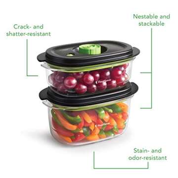 FoodSaver 2129973 Preserve & Marinate 10 Cup Vacuum Seal -Container for Quick Marinating or Freezer and Pantry Storage