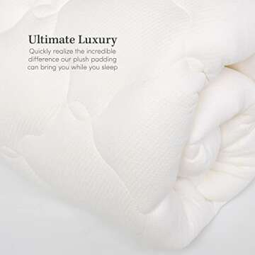 ExceptionalSheets Rayon from Bamboo Toddler Mattress Pad - Extra Plush Mattress Cover for Small Children's Beds