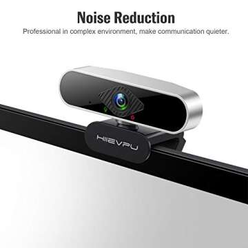 Hiievpu 1080p Webcam with Noise Reduction and Wide Angle