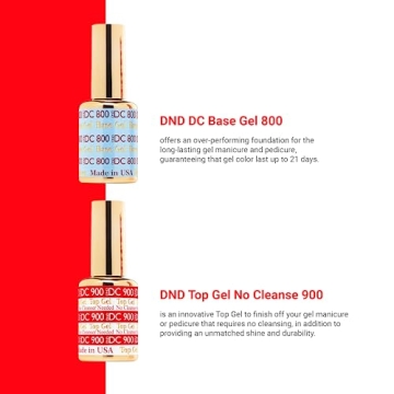 DND DC Gel Base and Top Coat Set for Perfect Nails