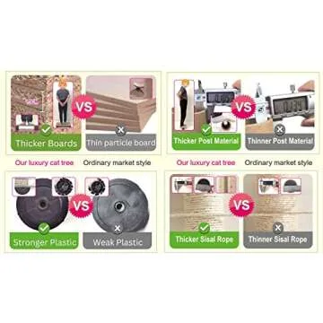 Go Pet Club 48" Corner Cat Tree Kitty Condo Kitten Tower Furniture with Multiple Scratching Posts, Sisal Covered Ladder, Plush Condo Platform, and Hanging Toy for Indoor Cats, Brown