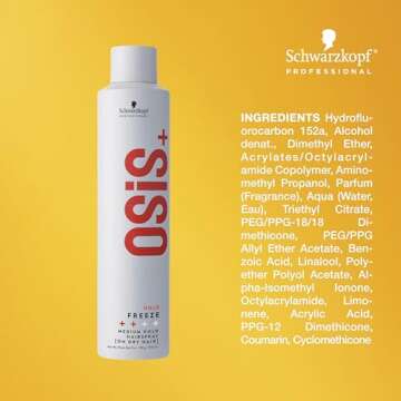 OSiS+ Freeze Medium Hold Hairspray for All Day Style