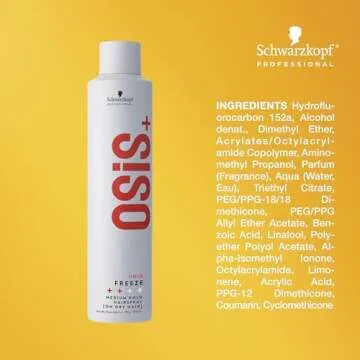 OSiS+ Freeze Medium Hold Hairspray for All Day Style
