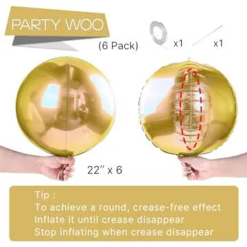 PartyWoo Gold Foil Balloons for Elegant Celebrations