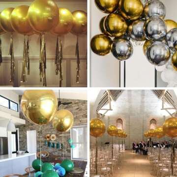 PartyWoo Gold Foil Balloons for Elegant Celebrations