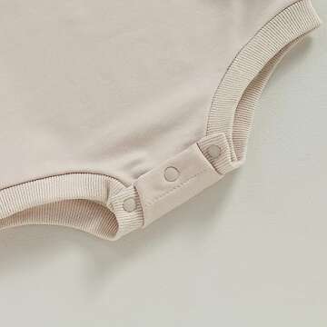 YOKJZJD Newborn Infant Baby Girl Outfits Ruffle Bubble Romper Sweatshirt Long Sleeve Bodysuit T-Shirt Fall Clothes (Apricot, 0-3 Months)