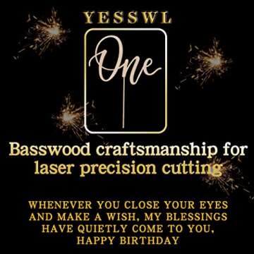 Smash Cake Topper for First Birthday - Wood Design