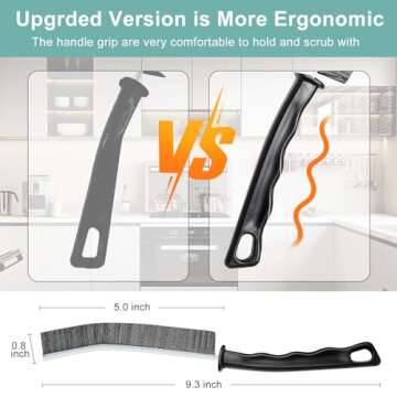 Crevice Cleaning Brush, Hard-Bristled Crevice Cleaning Brush, New Multifunctional Gap Cleaning Brush Tool, Dead Corners Brushes for Bathroom Kitchen Tiles Window Door Slots, 3pcs