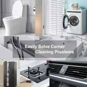 Crevice Cleaning Brush, Hard-Bristled Crevice Cleaning Brush, New Multifunctional Gap Cleaning Brush Tool, Dead Corners Brushes for Bathroom Kitchen Tiles Window Door Slots, 3pcs