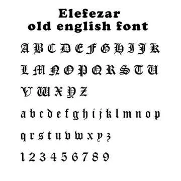 Elefezar Personalized Old English Initial Ring - Custom Letter Signet Ring for Women (Gold)