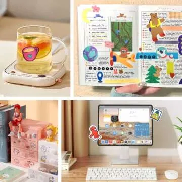 HTVRONT Printable Vinyl Sticker Paper, 100 Sheets Matte Waterproof Sticker Paper For Inkjet Printer Dries Quickly-Standard Letter Size 8.5"X11"(100 g)