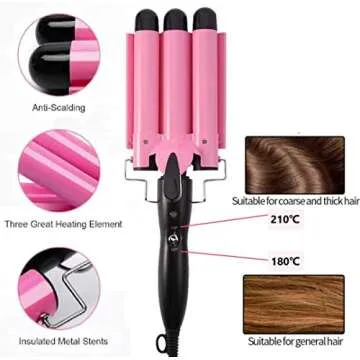 MODVICA 3 Barrel Curling Iron for Effortless Waves
