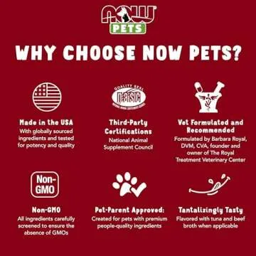 NOW Foods Pet Health, L-Lysine Supplement, Powder, Formulated for Cats, NASC Certified, 8-Ounce