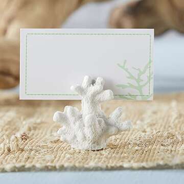 Kate Aspen Place Card Holders, White