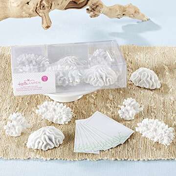 Kate Aspen Place Card Holders, White