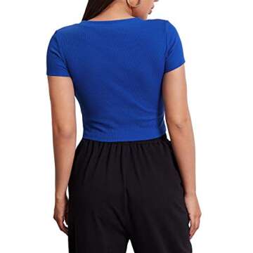 Shop Romwe Women's Crop Top - Stylish Summer Tee