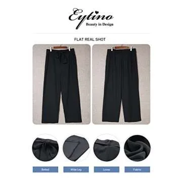 Eytino Plus Size Palazzo Pants for Women Stylish Comfort