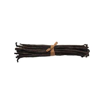 10 Madagascar Vanilla Beans Whole Gourmet Extract Grade B Pods for Baking, Extract, Cooking, Brewing 5-6 Inches