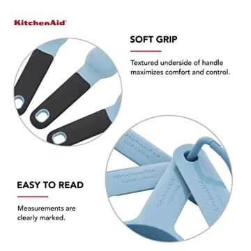 KitchenAid 9-Piece Easy Read Measuring Cup and Spoon Set in Blue Velvet
