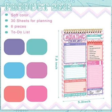 Bright Glenmal Adulting Note Pad for Daily Task Management