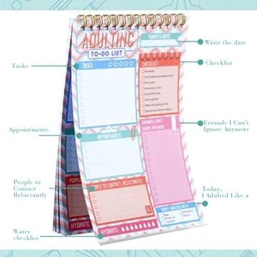 Bright Glenmal Adulting Note Pad for Daily Task Management