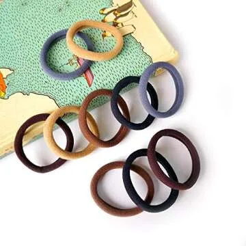 100 Pack Seamless Durable High Stretch Hair Ties for Women