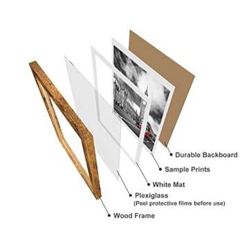 IkaLede Rustic 12x16 Frame with Mat for Pictures