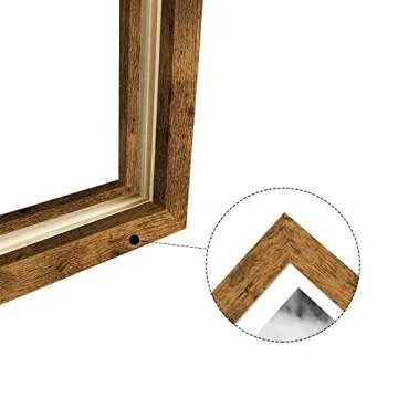 IkaLede Rustic 12x16 Frame with Mat for Pictures