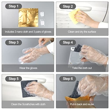 2 Pack Nano Sparkle Cloth for Car Scratch Repair
