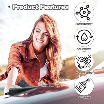 2 Pack Nano Sparkle Cloth for Car Scratch Repair
