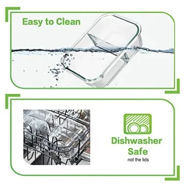 Durable 10 Pack Glass Meal Prep Containers - Leak Proof Design