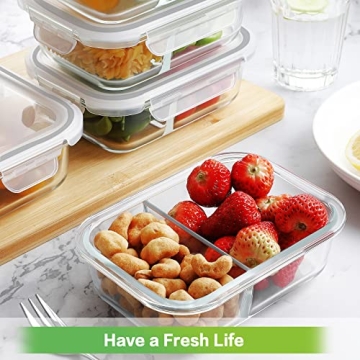 Durable 10 Pack Glass Meal Prep Containers - Leak Proof Design