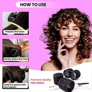 MIRZIANS Self-Holding Heatless Hair Rollers for Volume