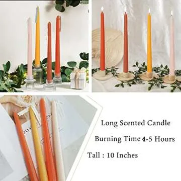 Citrus Scented Gradient Taper Candles for Any Occasion