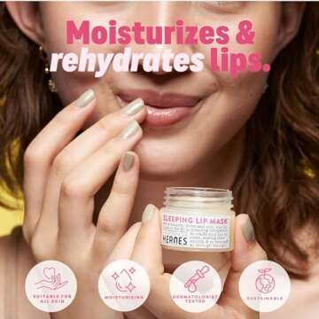 100% Natural Lip Butter Sleeping Lip Mask, Overnight Lip Moisturizer and Conditioner for Dry Lips. Intensive Lip Balm and Lip Therapy Skin Care with Mango butter (Original All Nighter)