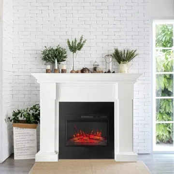 55 Inch Electric Fireplace with Mantel Remote Control