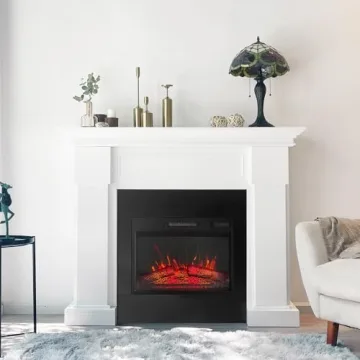 55 Inch Electric Fireplace with Mantel Remote Control