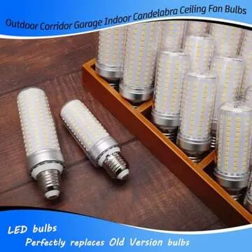 1.77*5.90inch Big E26 LED Bulbs 20W LED Corn Light Bulbs 200 Watt Equivalent 3000 Lumen 6000K Daylight White for Outdoor Home attic Corridor Garage Warehouse Candelabra Ceiling Fan LED Bulbs, 2 Pack