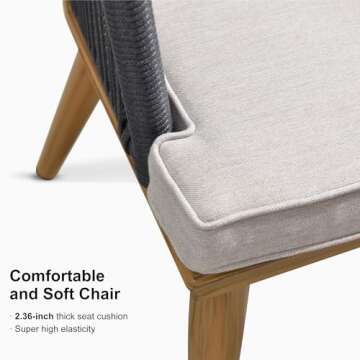 PURPLE LEAF 11 Pieces Patio Dining Set Wicker Outdoor Furniture Rectangular Table and Chairs Set for Garden Deck Teak-Finish Aluminum Frame Backyard Kitchen Set, Cushions and Pillows Included