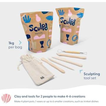 Sculpd Pottery Starter Kit for Creative Couples - Complete Set