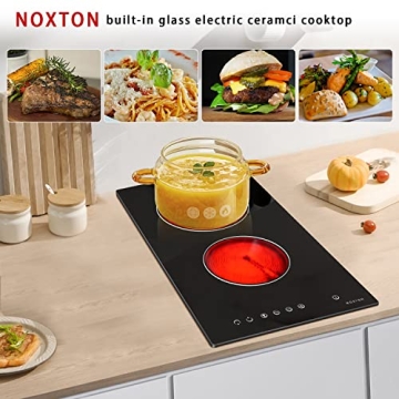 Noxton 12 Inch 2 Burner Electric Cooktop with Touch Control