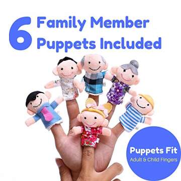 Finger Puppet Theater Stage with 6 Puppets - Portable Fun