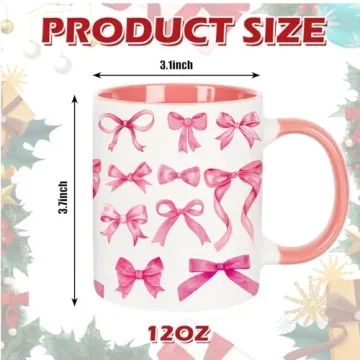 Whaline Pink Bow Mug Ideal for Elegant Celebrations