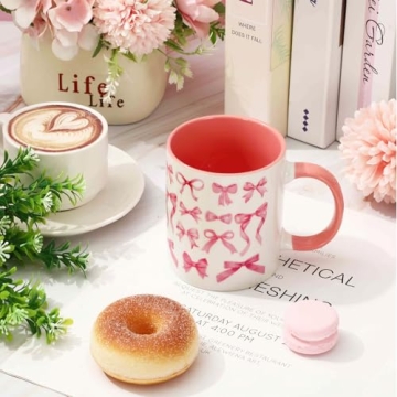 Whaline Pink Bow Mug Ideal for Elegant Celebrations