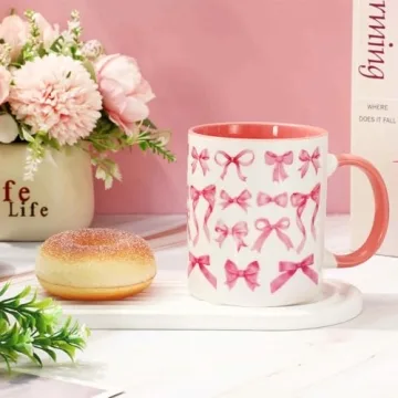 Whaline Pink Bow Mug Ideal for Elegant Celebrations