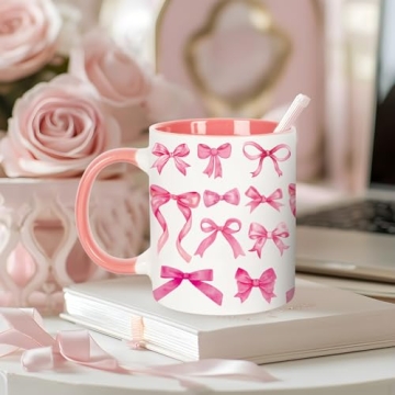 Whaline Pink Bow Mug Ideal for Elegant Celebrations