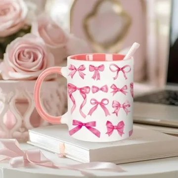 Whaline Pink Bow Mug Ideal for Elegant Celebrations