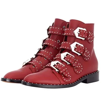 Arqa Studded Ankle Boots Women Fashion Comfort Leather